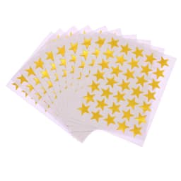 10 Sheets/Pack Gold-Plated Award Glitter Stickers Mother Teacher Praise Label Award Five-Pointed Star Love Sticker