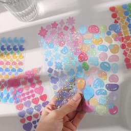 Colorful Ribbon Adhesive Stickers for Scrapbooking Journaling Art & Craft DIY Decoration Labels for Planner Diary Book
