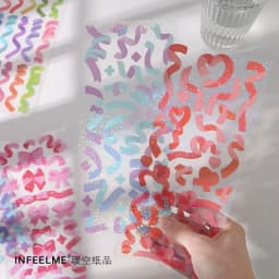 Colorful Ribbon Adhesive Stickers for Scrapbooking Journaling Art & Craft DIY Decoration Labels for Planner Diary Book
