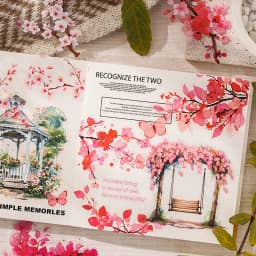 JIANWU Toon Yu Twilight Wild Series Vintage Plant Flower Branch PET Sticker Creative DIY Journal Material Collage Stationery