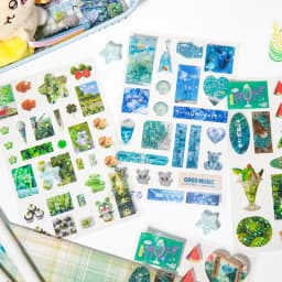Kawaii Japanese ancient Showa style die-cutting sticker book background decoration material DIY scrapbook student birthday gift