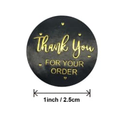 500pcs/roll Thank You for Your Order Stickers Foil Stamping Kids Stickers Bakery Shop Sealing Labels Business Thank You Stickers