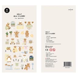 Korean Import Brand Suatelier Kawaii Bear Daily Life Paper Stickers Scrapbooking Diy Journal Stationery Sticker Deco Aesthetic