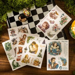 18pcs/lot Kawaii Scrapbook Sticker Fairy Tale Sequel Scrapbooking Supplies Planner Decorative Craft Stationery Sticker