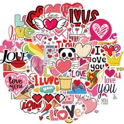10/30/50PCS Cute Love Sticker Aesthetic PVC Sketchbook Decoration Scrapbooking School Stationery Supplies