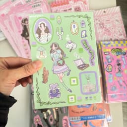 SKYSONIC BOBO Coral 1PC Decorative Stickers Sweet Girl Sub Korean DIY Sticker Journal Junk Agenda Stationery Suppliers