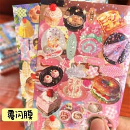 30 Pages Y2K Cute Dessert Memories Decorative Stickers Book Scrapbooking Phone Case DIY Journal Collage Material Sticker Gift