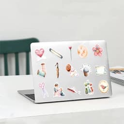 10/30/50PCS Kawaii Pink Sewing PVC Sticker Aesthetic Stationery Decoration Scrapbooking School Supplies