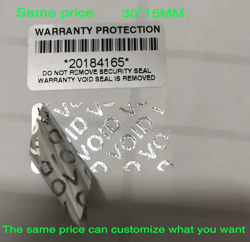 100pcs Warranty Protection Sticker (30mm x15mm )Security Seal Tamper Proof Warranty Void Label Stickers