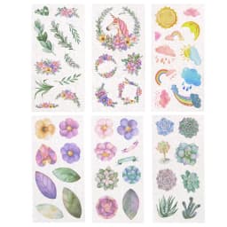 6 sheets/pack Cartoon Cat Washi Paper Sticker Kawaii Journal Stickers Scrapbooking Daily Planner Stationery Supplies