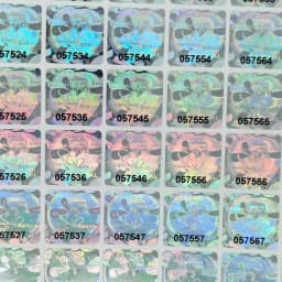 Hologram Tamper Proof Stickers , Warranty Void Original Security Labels , Unique Serial Number, 2000pcs 15mmX15mm
