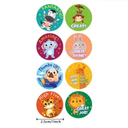 500pcs/roll Teacher Reward Sticker Motivational Phrases Stickers for School Student Classic Toys Cute Stationery Stickers