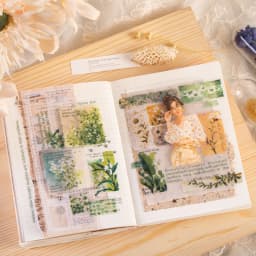 Journal GO 5x200cm Aesthetics Flower Cluster Tape Stickers for Collage Junk Journal Scrapbooking Decoration Masking Tape Decals