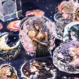 30pcs/lot Kawaii Stationery Stickers name of Japanese moon space probe Junk Journal Paper stickers Planner Decorative stickers