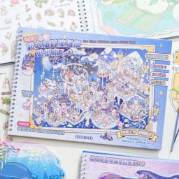 Mr. Paper 20pcs Oversized Miniature Scene Sticker Book 7.0 3D Diorama Journal Decor, Creative Collage Material DIY Stress Relief
