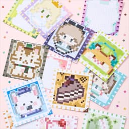 Mr. Paper 23pcs Pixel Bead Sticker Book 3.0 - 3D Pixel Journal Supplies, Creative Bean Collage Decor, Fun Stationery Stickers