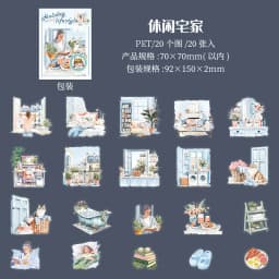 20pcs/lot Kawaii Scrapbook Stickers Holiday lifestyle Scrapbooking Supplies diary Planner Decorative Craft Stationery Sticker