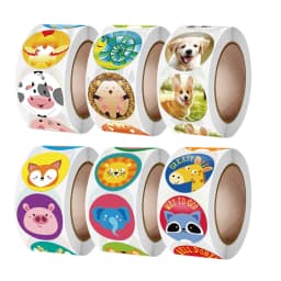 Stickers 500 Pcs/roll Teacher Rewards And Encourages Children Toys Cute Animal Stickers Sealing Stickers