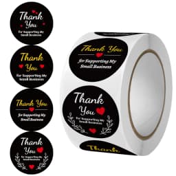 500pcs Labels Roll Flower Thank You Stickers Scrapbooking For Gift Decoration Stationery Sticker Seal Label Handmade Sticker