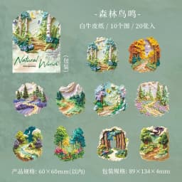 20pcs/lot Kawaii Stationery Stickers Listen to the natural wind Scrapbooking Album Junk Journal Happy Planner Stickers
