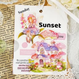 Etori Life Flower Fairy Song Series Cartoon Cute Girl Character Pet Stickers for Decorating Laptops, Phone Cases, Suitcases, Photo Albums, Scrapbooks, Gift Boxes, Student Stationery, Children's Stickers, Waterproof Stickers, Small Gifts