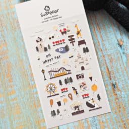 Korean Import Suatelier Playground Happy Day Animals Stickers Scrapbooking DIY Journal Stickers Cute Stationery Stickers School