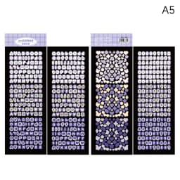 4Sheets/Pack Alphabet Sticker Bling Letter Gift Decorate Photocard Scrapbooking DIY Photo Album Stationery Supplies