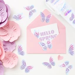 500pcs Laser Butterfly Stickers Cute Gift Box Thank You Stickers Packaging Decoration Adhesive Labels Stationery Sticker
