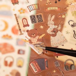 2sheets Forest Cute Friends Series Kawaii Cartoon Animal Die Cutting PET Stickers DIY Diary Phone Case Scrapbook Stickers