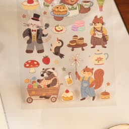 2sheets Forest Cute Friends Series Kawaii Cartoon Animal Die Cutting PET Stickers DIY Diary Phone Case Scrapbook Stickers