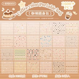 24sheets Kawaii Korean Aesthetic Stationery Stickers Mini Cartoon Stickers Books Cute Nail Stickers DIY Diary Scrapbook Material