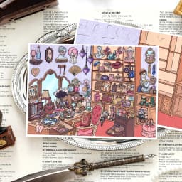 TIANZI Cartoon 3D Miniature Scene Stickers Set DIY Handcraft Cabin Landscape Pasting Stationery Cute Miniature Scene 3/12 Pcs
