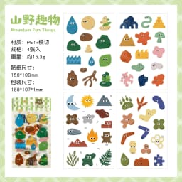 4pcs/lot Kawaii Stationery Stickers Cute Sticker Collection Scrapbooking Album Junk Journal Happy Planner Stickers