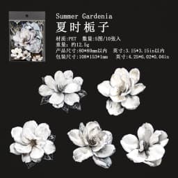 TIANZI 10pcs/pack Ink Dyed Flowers PET Stickers DIY Scrapbooking Materials Vintage Decorative Junk Journal Sticker Stationery