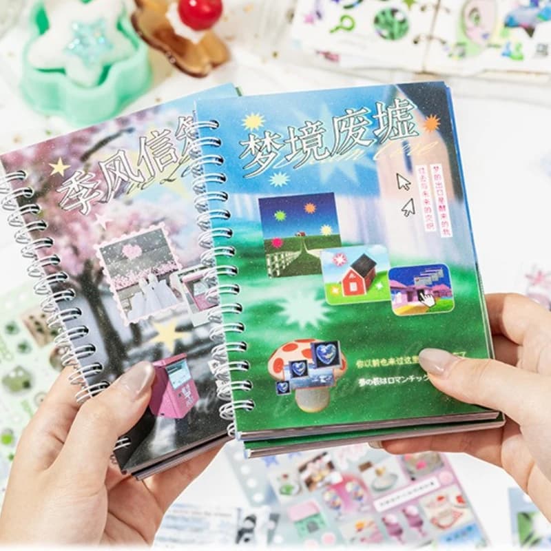 2Style 30 pieces/bag Time Reshaping Cut Film Coil Sticker Book Handbook Material Sticker DIY Photo Frame Scrapbook Notebook Cup