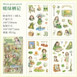 4sheets/1lot kawaii Stationery Sticker A Wandering Adventure junk journal Decorative Scrapbooking DIY Craft Sticker