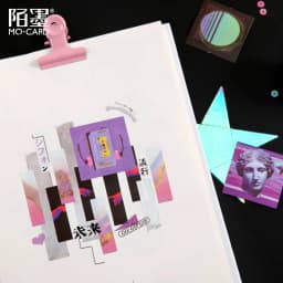 45Pcs/Box Purple Series Aesthetic Stickers for Children Decorative Squared Paper Diary & Stationery Sticker Set for Journals