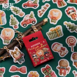 45 Pcs Kawaii Merry Christmas Stationery Stickers Set for Scrapbooking DIY Craft Mobile Diary Decoration
