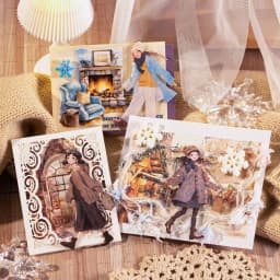 20pcs/lot Kawaii Scrapbook Stickers Winter Whispers DIY Journaling Scrapbooking Supplies Decorative Stationery Sticker