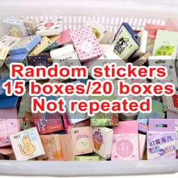 15/20/35boxes bulksale sticker set Randomly Paper Stickers Aesthetic Vintage Kawaii Scrapbooking Sticker for Kids Diary Planner