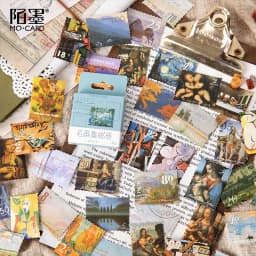 45 pcs/set World Famous Painting Collections Paper Stickers Scrapbooking Diy Journal Sealing Kawaii Sticker Cute Stationery Gift