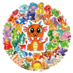 10/30/60PCS Cartoon Dinosaur Sticker Aesthetic PVC Korean Stationery School Supplies Decoration Scrapbooking
