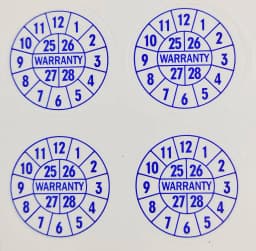 100pcs 20mm Expire Date Sticker Brittle Paper Warranty Void Label Repair Guanantee Valid Year Month Tamper Evident Security Seal