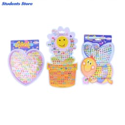 1Sheet Crystal Stickers Earring Cartoon Reward Wonderful Kindergarten Face Stickers Children Ear Reward Stick Boy Girl Stickers