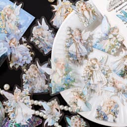 30pcs/pack PET Elf Stickers Aesthetics Stationery DIY Scrapbooking Materials Collage Junk Journal Decor Stickers
