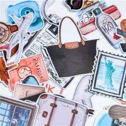 24pcs Cute Globe Airplane Travel Journey Stickers Diy Scrapbooking Photo Album Decorations Label Stickers School Office Supplies