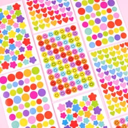4200 Sheet Heart/Circle/Stars Reward Sign Stickers Pack DIY Skateboard Suitcase Stationery Decals Decor Phone Laptop Gift Toys