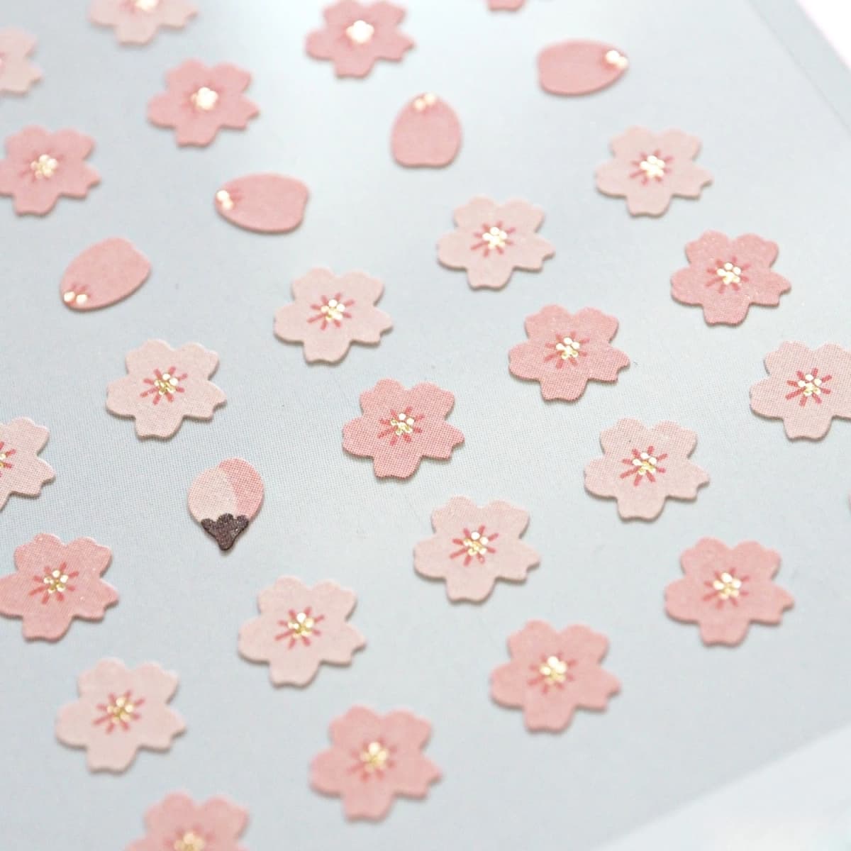 Korean Import Brand Sonia Cute Mini Pink Cherry Sakura Flowers Leaves Paper Sticker Diy Stationery Stickers Nail Sticker Kawaii