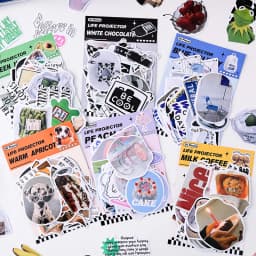 50pcs Korean DIY Scrapbooking Deco Stickers hand made Diary Album notebooks Junk Journaling Supplies Collage Sticker Aesthetics