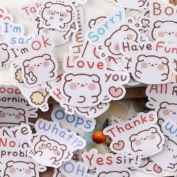40pcs Cute Puppy Handbook Cartoon Sticker Diy Photo Album Ins Translucent Decorative DIY Craft Photo Albums/Children